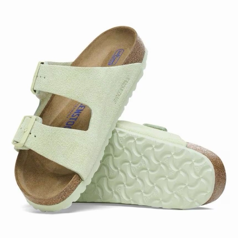 Birkenstock Women's Arizona Soft Footbed Sandals Faded Lime Size 5 US/36 EU NWB
